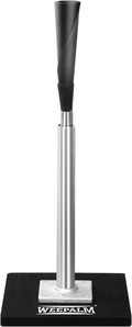 Batting Tee for Baseball/Softball, Premium Hitting Tee with Handrolled Rubber Top,Aluminum Stem,Metal Base,Easy Setup Baseball Tee Height Adjustable 24-46 inch for Kids and Adults