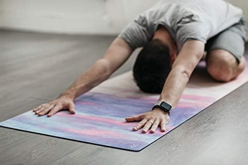 YOGA DESIGN LAB | The Combo Yoga Mat | 2-in-1 Mat+Towel | Eco Luxury | Ideal for Hot Yoga, Power, Bikram, Ashtanga, Sweat | Studio Quality | Includes Carrying Strap!