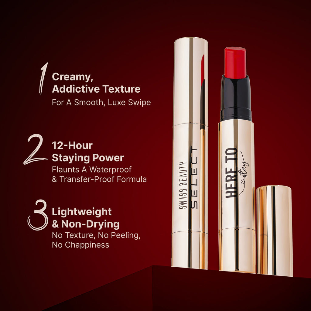 Swiss Beauty Select Here To Stay Lip Crayon Velvety-Matte Finish , 12-Hour Stay - 4 Cool Rose