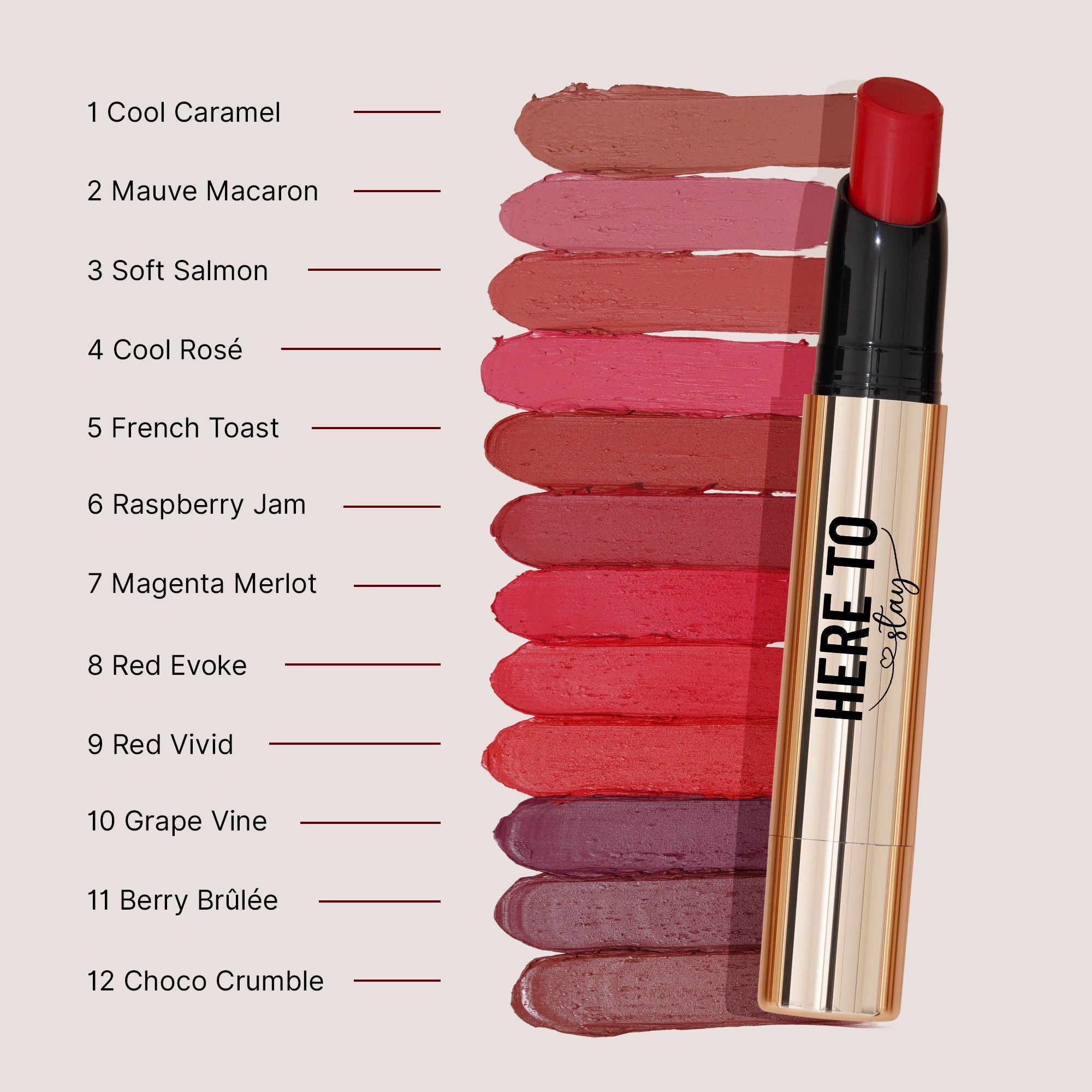 Swiss Beauty Select Here To Stay Lip Crayon Velvety-Matte Finish , 12-Hour Stay - 4 Cool Rose