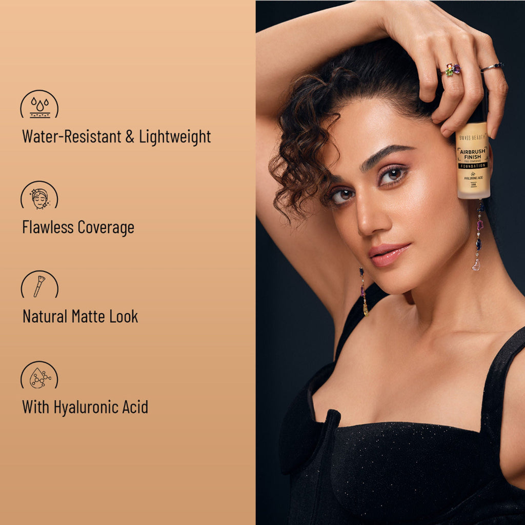 Swiss Beauty Airbrush Finish Full Coverage Foundation - 7 Sand