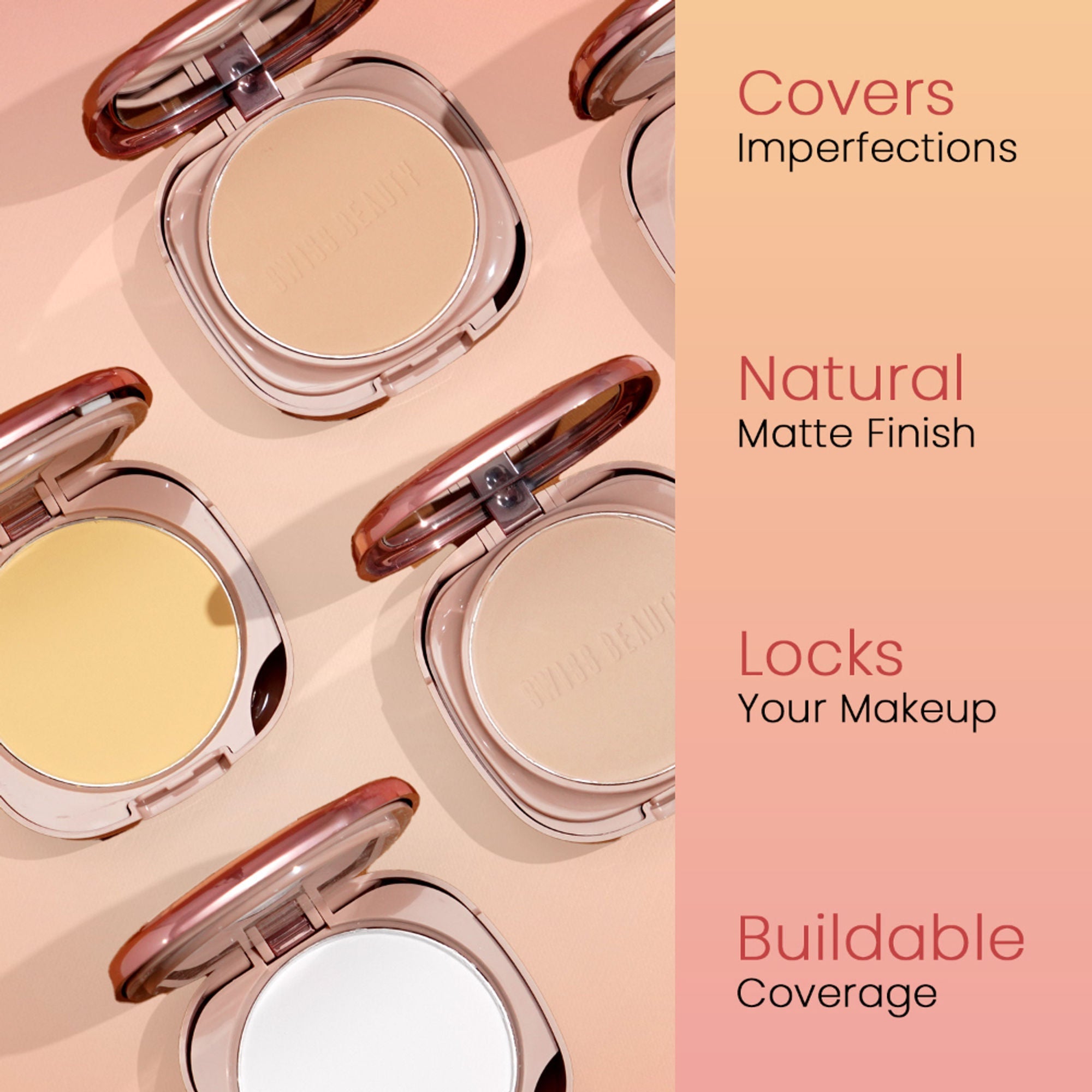 Swiss Beauty Matte & Set Duo Lightweight Compact Powder - 01 Ivory and Translucent