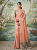 Shree Shyam Fashion Peach Tissue Silk Saree