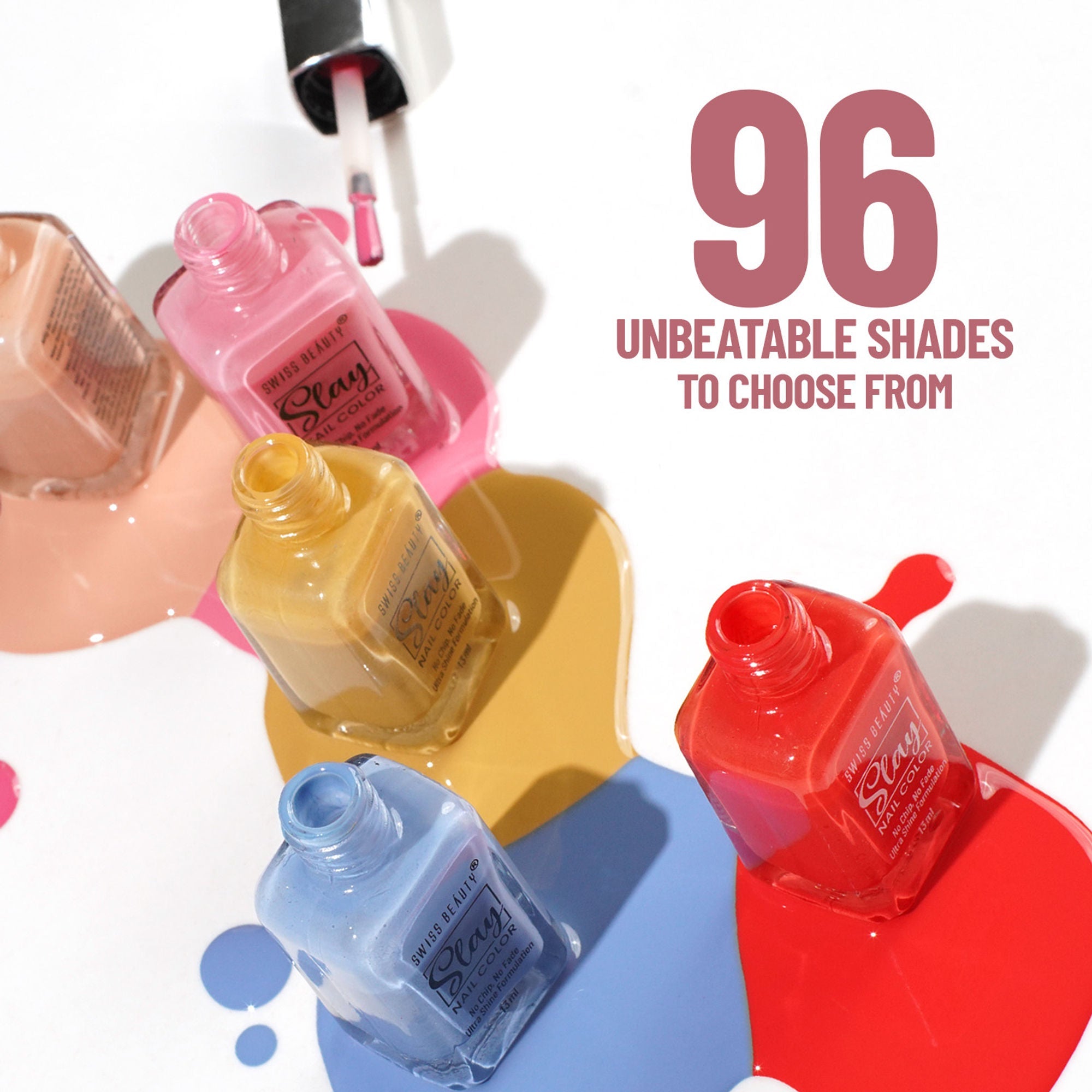 Swiss Beauty Slay Nail Color With Ultra Shine Formulation - 81 Chilli Red