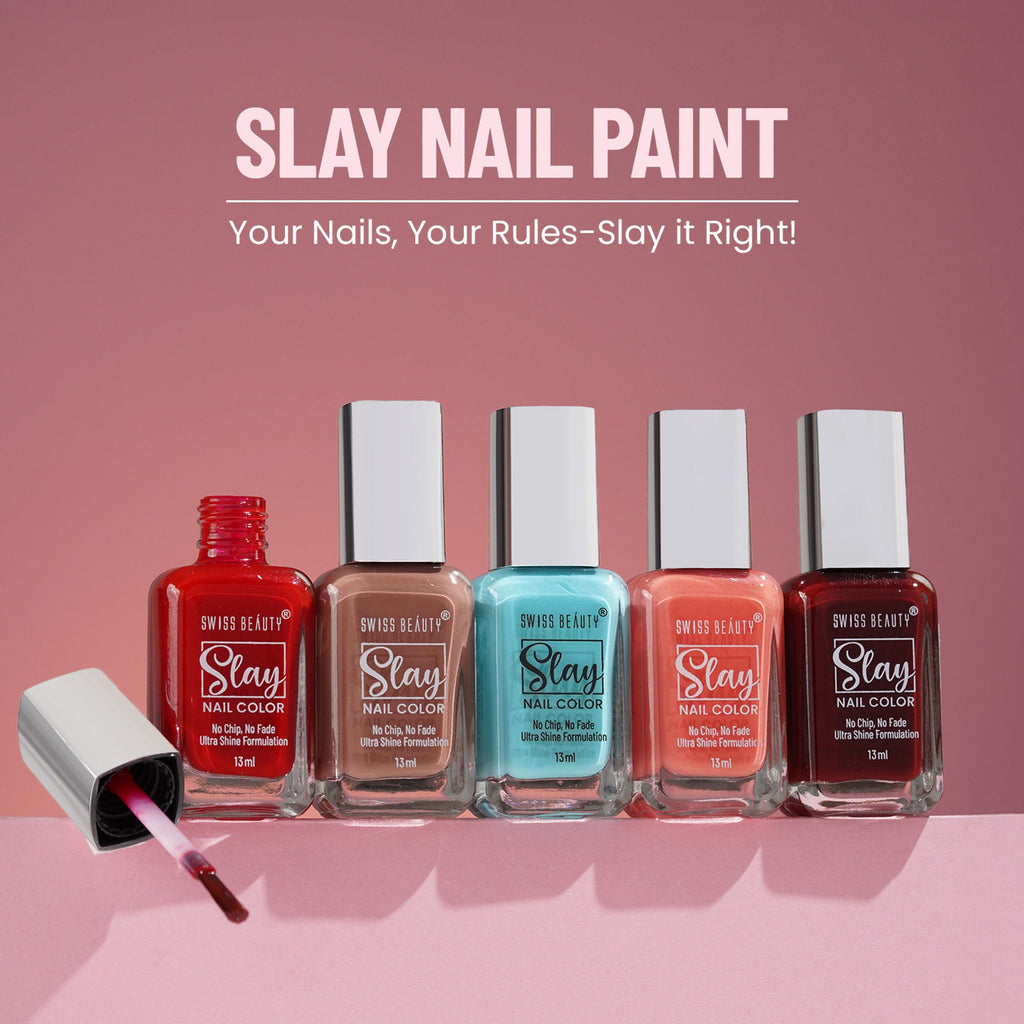 Swiss Beauty Slay Nail Color With Ultra Shine Formulation - 85 Burnt Brown