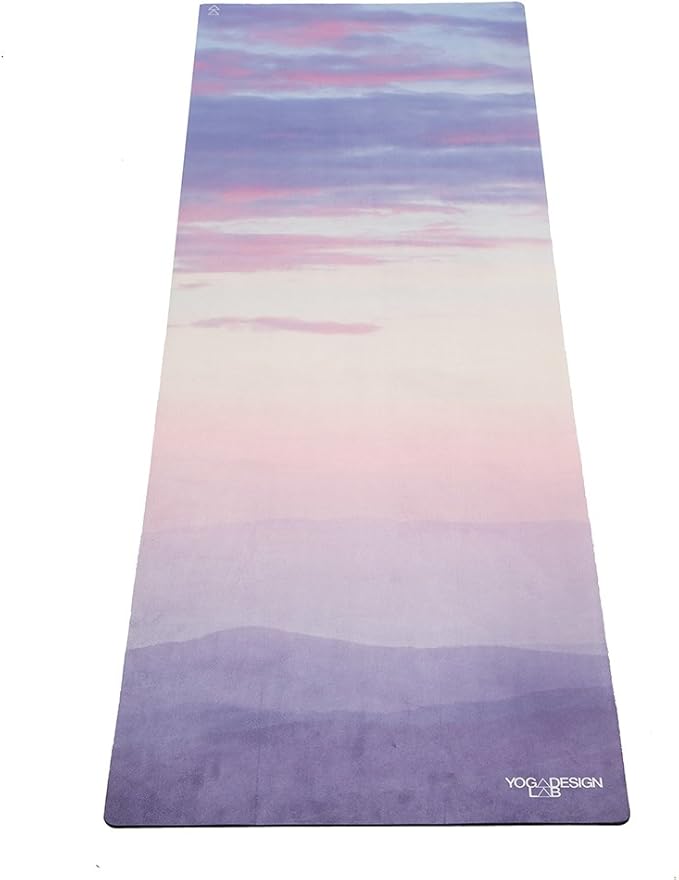 YOGA DESIGN LAB | The Combo Yoga Mat | 2-in-1 Mat+Towel | Eco Luxury | Ideal for Hot Yoga, Power, Bikram, Ashtanga, Sweat | Studio Quality | Includes Carrying Strap!