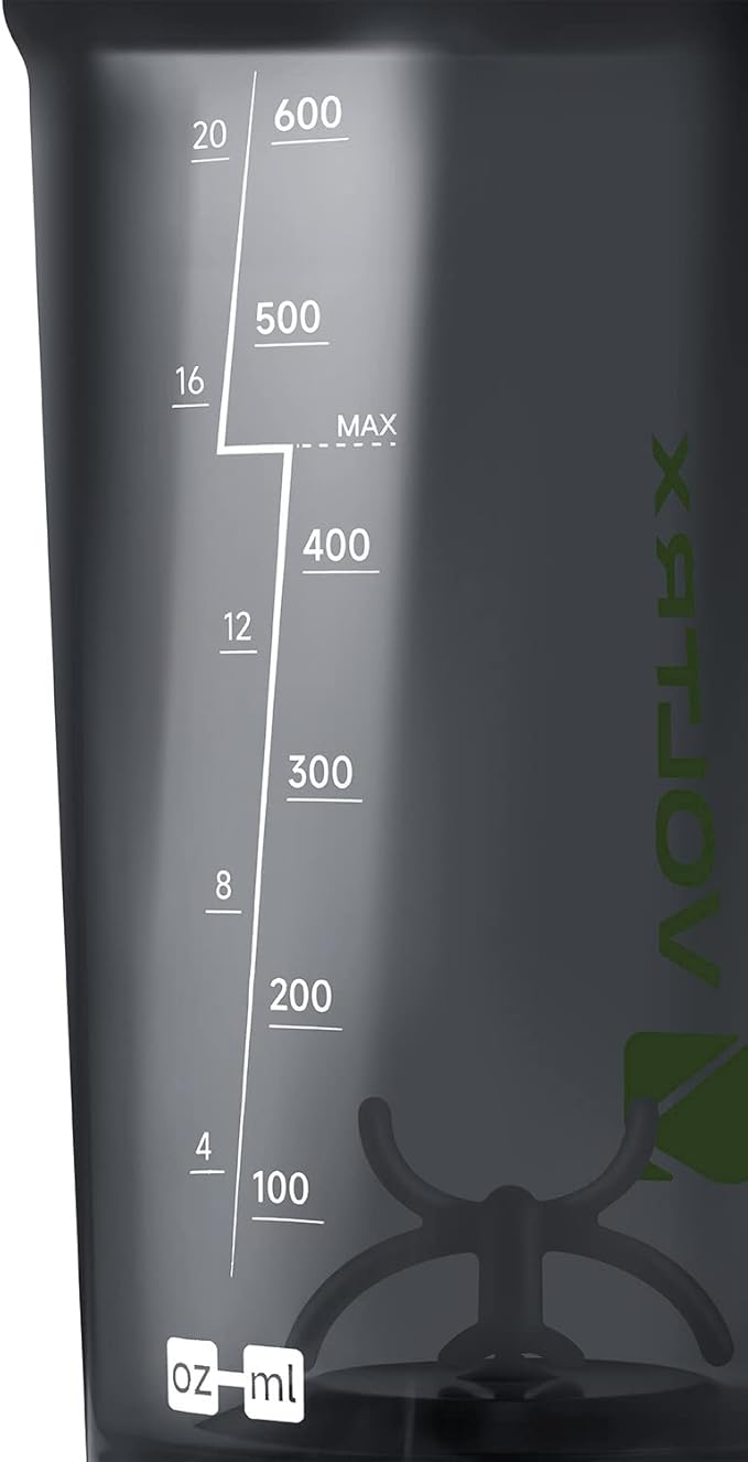 VOLTRX Shaker Bottle, Gallium USB C Rechargeable Electric Protein Mixer, Shaker Cups for Protein and Meal Replacement Shakes, BPA Free, Made with Tritan, 24oz