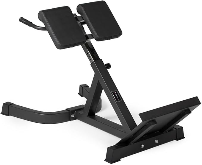 Titan Fitness Roman Chair Back Extension Machine, Adjustable Hyperextension Bench, Soft Durable Padding, Non-Slip Footplate, Adjustable Height, Home Gym Exercise Equipment
