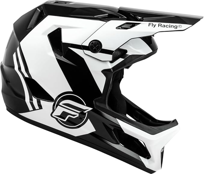 Fly Racing Rayce Full-Face Mountain Bike/BMX Helmet – ASTM F1952 DH Certified, CPSC 1203, CE EN1078, Poly-Alloy Shell, TFV Ventilation, Removable Liner
