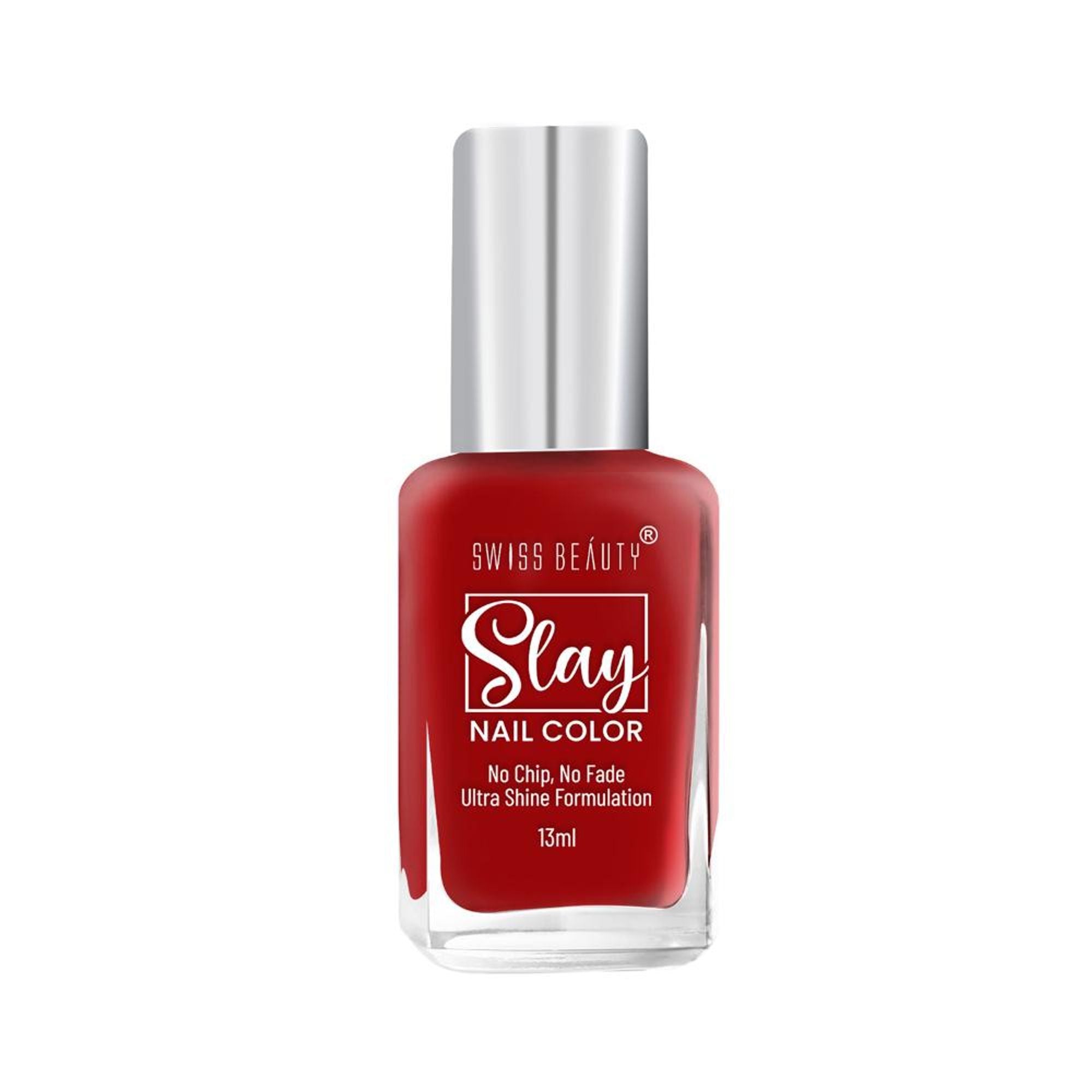 Swiss Beauty Slay Nail Color Ultra Shine Formulation - 27 Silk Red