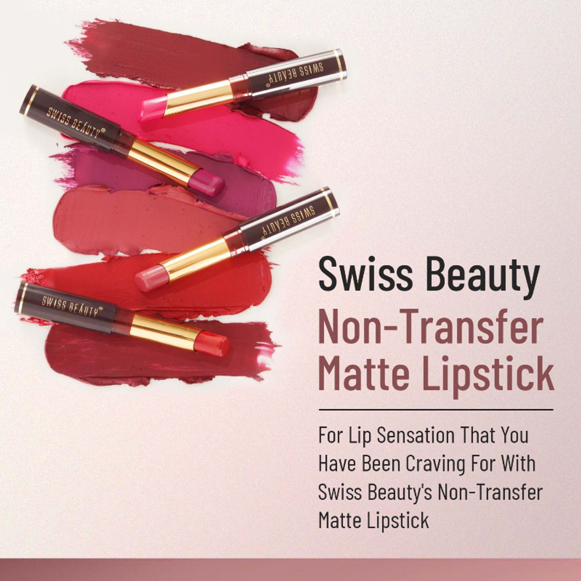 Swiss Beauty Non-Transfer Matte Lipstick - 23 Murphy Brown