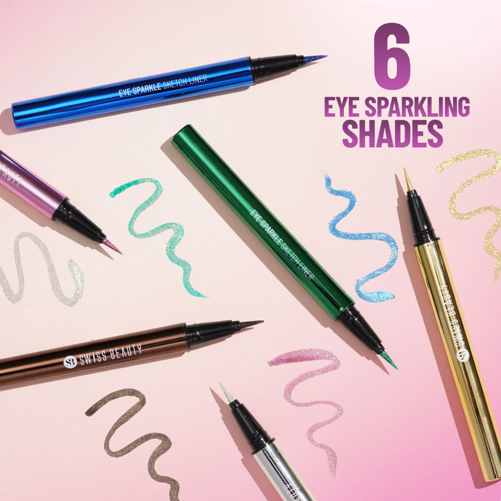 Swiss Beauty Eye Sparkle Sketch Liner - 3 Glamour Pink