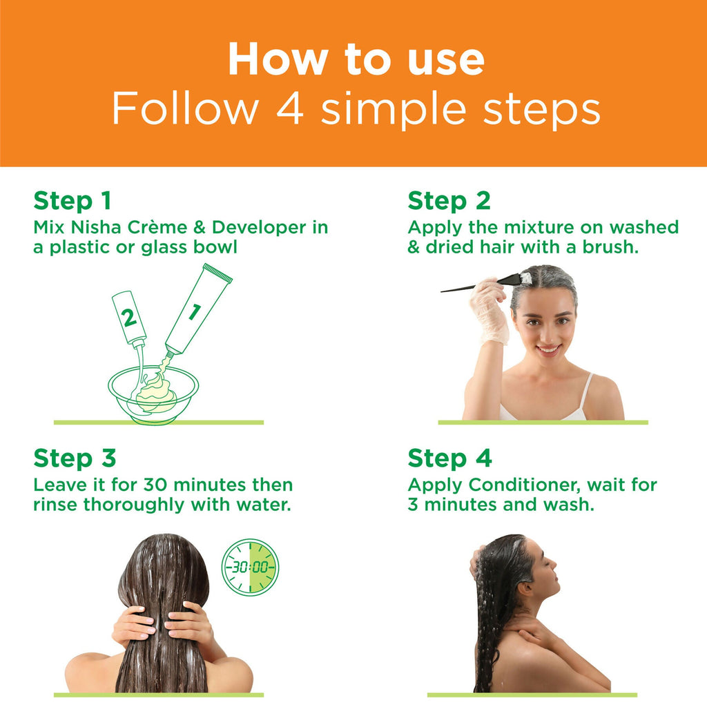 Nisha Creme Hair Color for Women - Natural Brown