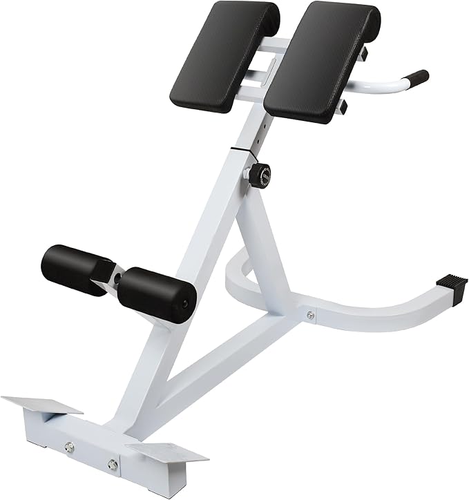 Roman Chair Hyperextension Bench - Adjustable Back Extension Machine for Home Gym, Core & Lower Back Workout, 250lbs Weight Capacity, Heavy Duty Steel Frame