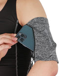 Running Phone Armband for Men Women,Universal Arm Bands for Phones Below 8 Inches,Waterproof Cell Phone Armband for Hiking,Running,Cycling,Climbing(Grey L)
