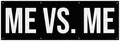 Damdekoli Me Vs Me Banner - Motivational Home Gym Decor - Large Quote Wall Art - Weightlifting - Inspirational (72 x 24 Inches)