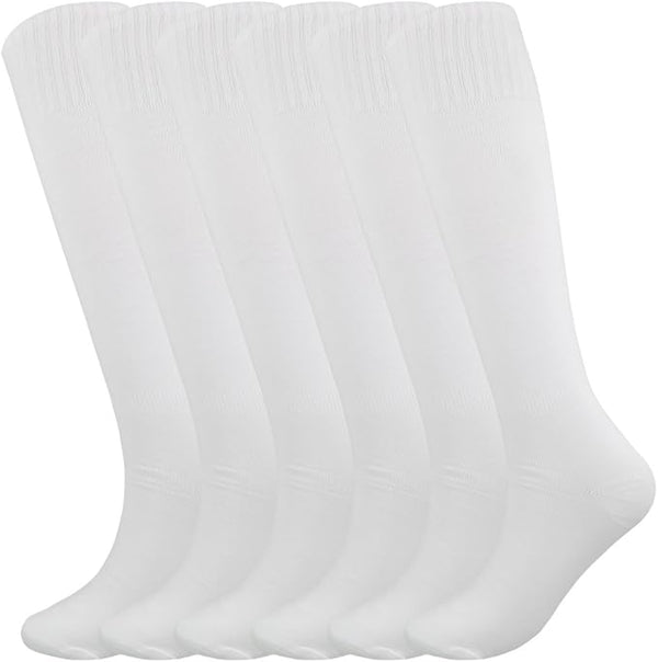Fitliva Knee High Long Sports Socks Unisex Multicolor 3/6/12 Pairs