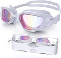 Swim Goggles, Unisex Adult Swimming Goggles Anti Fog Anti UV No Leakage Wide View for Men Women Youth