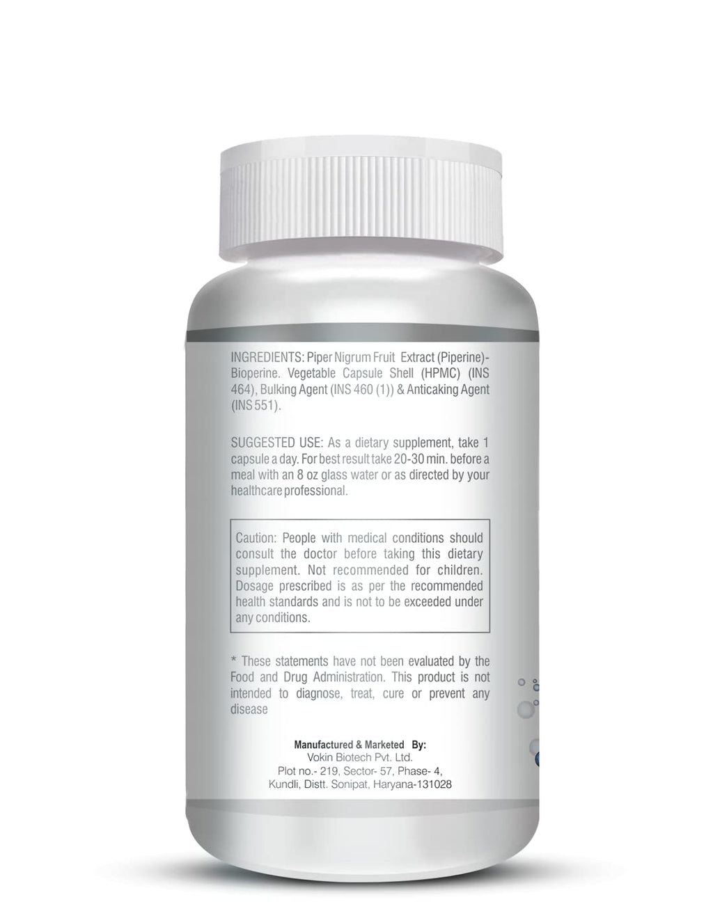 Vokin Biotech Coenzyme Q10 Plus BioPerine – Supports Heart Health-125 mg