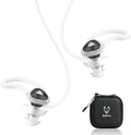 Ear Plugs for Swimming and Surfing with Lanyard, Block Out Water Let Sound in, Reusable Comfy Custom-fit Swimmer Earplugs for Snorkeling, Shower, Pool, Swim, Bath, Kayaking, incl Carry Case