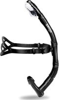 Seago Swim Snorkel for Lap Swimming, Dry Top Front Swimmer Snorkel for Adult Youth, Snorkel Gear Swimming Training Equipment in Pool and Open Water with Comfy Head Pads Food-Grade Silicone Mouthpiece