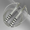 Speed Jump Rope with Weights - Interchangeable 2mm & 5mm Dual Cables Fast-Clip System for CrossFit, Double Unders, HIIT - Adjustable 9.8-10ft Speed Rope for Men/Women/Kids Home Gym