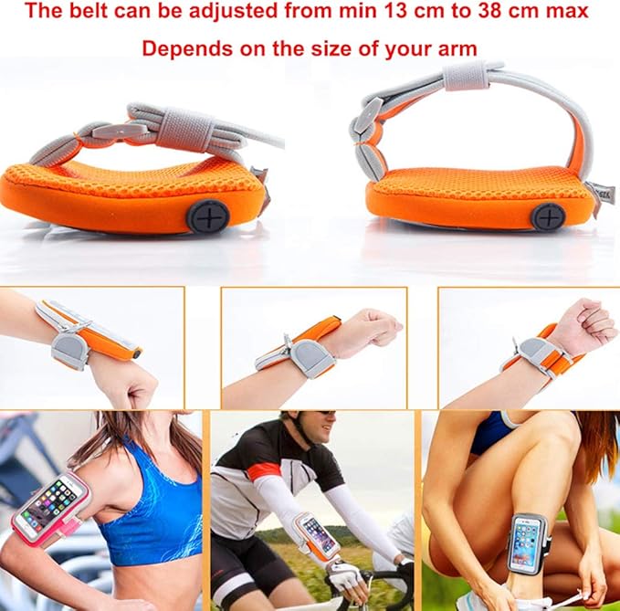 LENPOW 2 Pack Multifunctional Outdoor Sports Armband Sweatproof Running Armbag Casual Arm Package Bag Gym Fitness Cell Phone Bag Key Holder for iPhone 14 13 12 Max Pro Plus Samsung Galaxy Note S22 S21