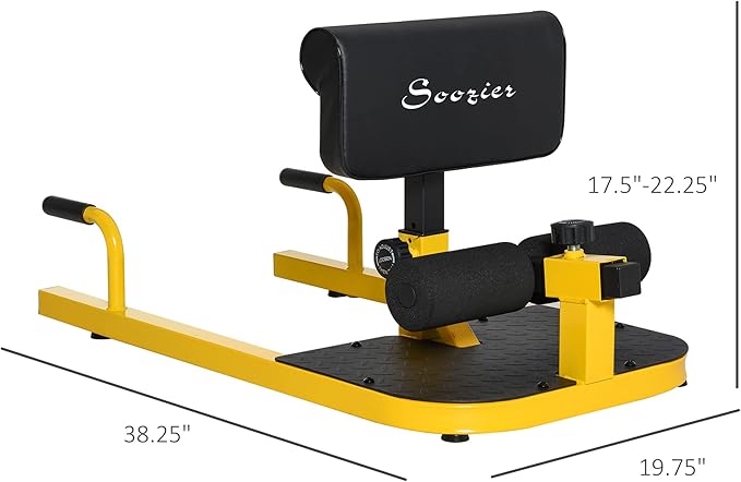 Soozier 3-in-1 Padded Push Up Sit Up Deep Sissy Squat Machine Home Gym Fitness Equipment