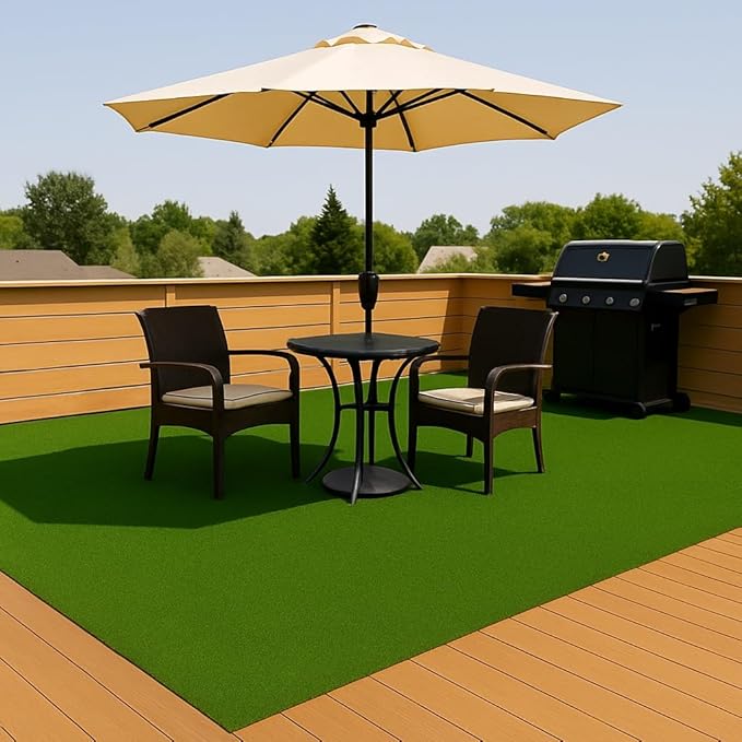 Ottomanson Artificial Turf Golf Hitting Mat 3' x 4' Indoor/Outdoor Waterproof Synthetic Fake Grass for Putting Practice Baseball Football Sports Gym Backyard, Custom Size 2' up to 30'