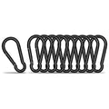 KINLINK 10 Pack Black Carabiner Clip, 1.57 inch Heavy Duty Spring Snap Hook, Small Caribeener Clips for Outdoor Camping, Swing Set, Hammock, Hiking Travel, Fishing, Quick Link Keychain