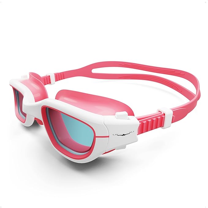 AqtivAqua Swimming Goggles for Kids, MINI-DX Wide View Swim Goggles for Kids Boys Girls, Anti Fog No Leaking