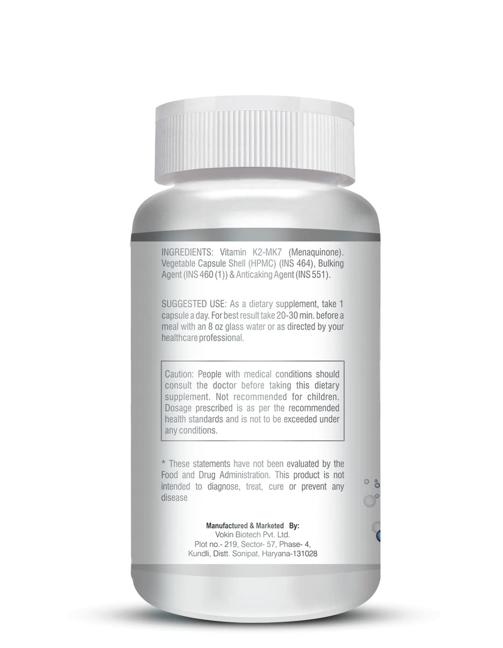 Vokin Biotech Vitamin K2 MK-7- Support Bone & Heart Health - 55mc Capsules