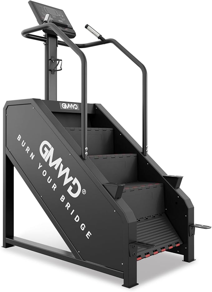 Stepper Machine, GMWD Stair Climber with LED Screen, Commercial Grade Stair Stepper Exercise Machine with 15 Resistance Levels, 441LBS, 24-164 Steps/Minute, Black