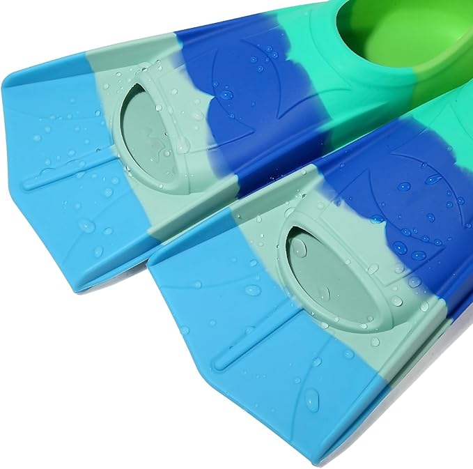 Kids Swim Fins,Short Kids Fins Youth Swimming Flippers for Lap Swimming Training for Children Girls Boys Beginners