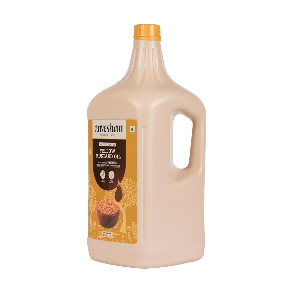 Anveshan Wood Pressed Yellow Mustard Oil