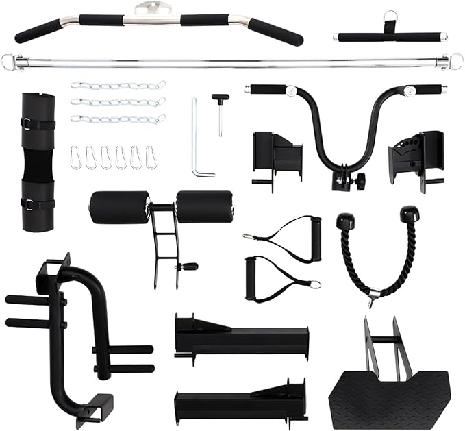 Altas Strength Smith Machine 3058G Home Gym 1000 lbs Weight Capacity 2000 lbs Cables Strength Training Power Cages Squats Presses Pulling Lunges Deadlifts Easy Assembly Included Accessories