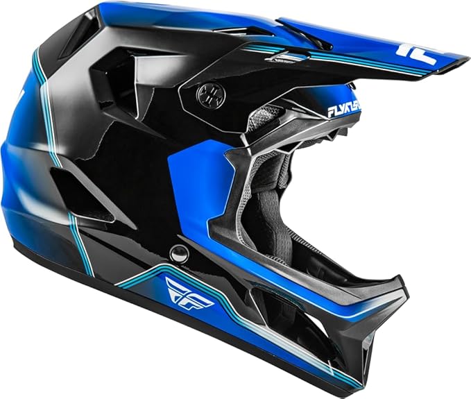 Fly Racing Rayce Full-Face Mountain Bike/BMX Helmet – ASTM F1952 DH Certified, CPSC 1203, CE EN1078, Poly-Alloy Shell, TFV Ventilation, Removable Liner
