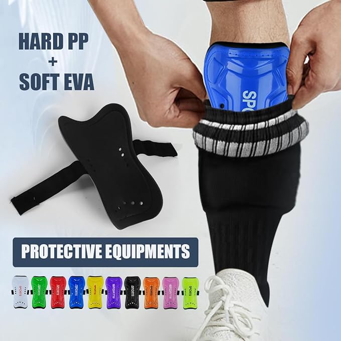 Youth Soccer Shin Guards for Kids Shin Pads Child Calf Protective Gear Protective Soccer Equipment for Boys Girls Children 3-15 Years Old