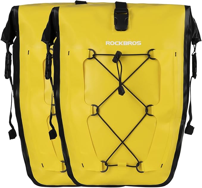 ROCKBROS Bike Panniers Waterproof Bike Rear Rack Bag Max 30L Large Capacity Bike Rear Panniers for Cycling Traveling Commuting