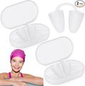 2 Pack Nose Plugs for Swimming for Adults and Kids (Age 7-12), Waterproof Soft Silicone Swimming Protectors Nose Block Nostril Plugs for Swimmers Surfers Water Sports