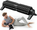 RUNWE Foam Roller with Stand - Roller Foam for Back Pain, 21 inch Trigger Point Deep Tissue Massage, Medium Density Grid Bracket Foam Rollers, Myofascial Release, Relieves Leg Muscle Pain