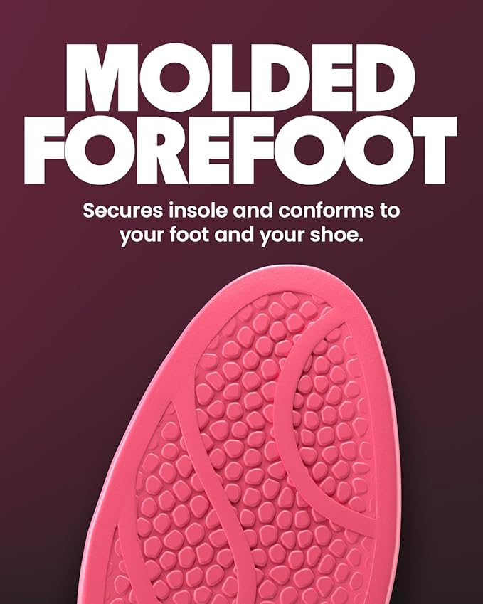 MOVE Baseline - All-Purpose Insoles - Sock Liner - Ultra Thin Shock Absorption - Maximum Freedom of Movement and Energy Return for Cleats, Shoes, Running, Basketball, Baseball (M16-16.5/WM17.5-18)