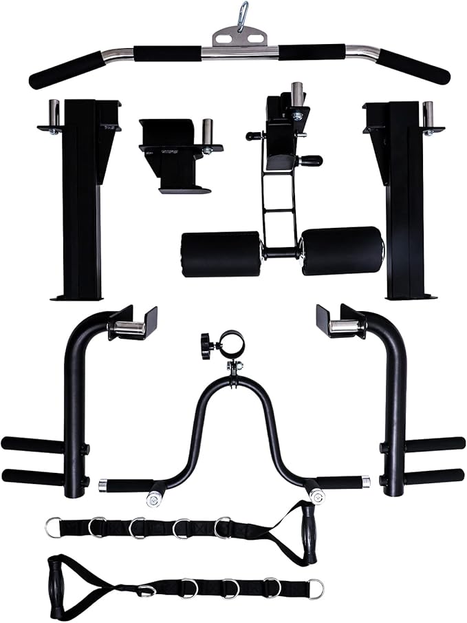 Altas Strength 3059 Smith Machine Home Gym Equipment with 1000 lbs Weight Capacity 2000 lbs Cables Strength Training Power Cages for Squats Presses Lunges Deadlifts Easy Assembly Included Accessories