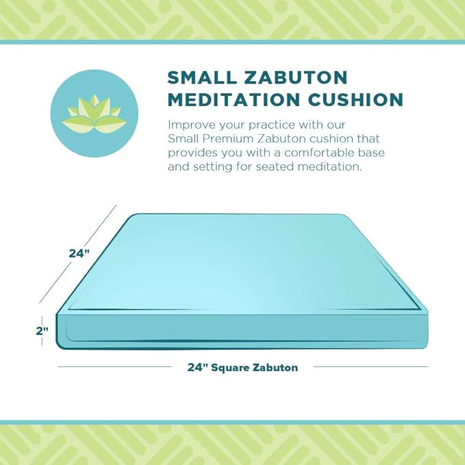 BEAN PRODUCTS MEDITATION CUSHION - Zabuton Meditation Pillows for Sitting on Floor, Yoga Cushion, Cotton Yoga Pillow, Zen Kneeling Prayer Pad- MADE IN USA - Standard 24x24x2, BURGUNDY
