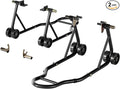 SPECSTAR Universal Motorcycle Stands, 882 Lbs Capacity Front Rear Wheels Lift Combo with U+L Adjustable Swingarm Spool, Heavy Duty Paddock Stands for BMW, Suzuki, Yamaha, Honda, Kawasaki, Black