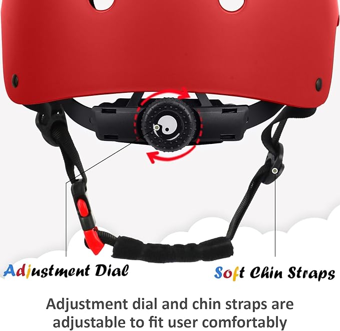 Kids Bike Helmet, Adjustable and Multi-Sport, from Toddler to Youth, 3 Sizes