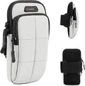 Phone Holder, Arm Bands for Workout, Use for Running, Walking, Hiking & Biking (Grayish White)