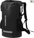 Waterproof Roll Top Kayak Dry Backpack, Floating Outdoor Dry Sack Boating Sailing Canoeing Rafting Fishing Camping 55L Black