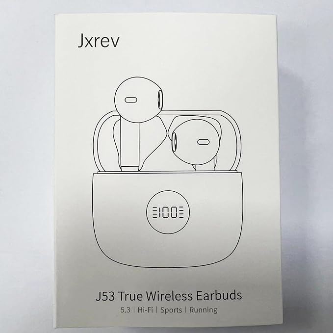 Wireless Bluetooth 5.4 Earbuds, Ear Buds LED Power Display Headphones 6D Stereo, Bluetooth Earbuds in-Ear Noise Cancelling Mic, 40H Playback Mini Case IP7 Waterproof Sports Earphones for Android iOS