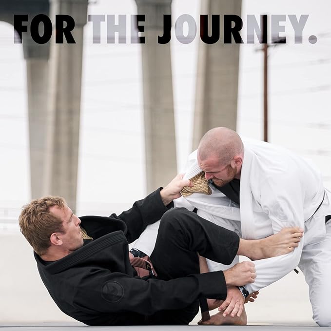 Gold BJJ Jiu Jitsu Belt - Premium Belts with Rank Bar for Stripes - IBJJF Competition Approved
